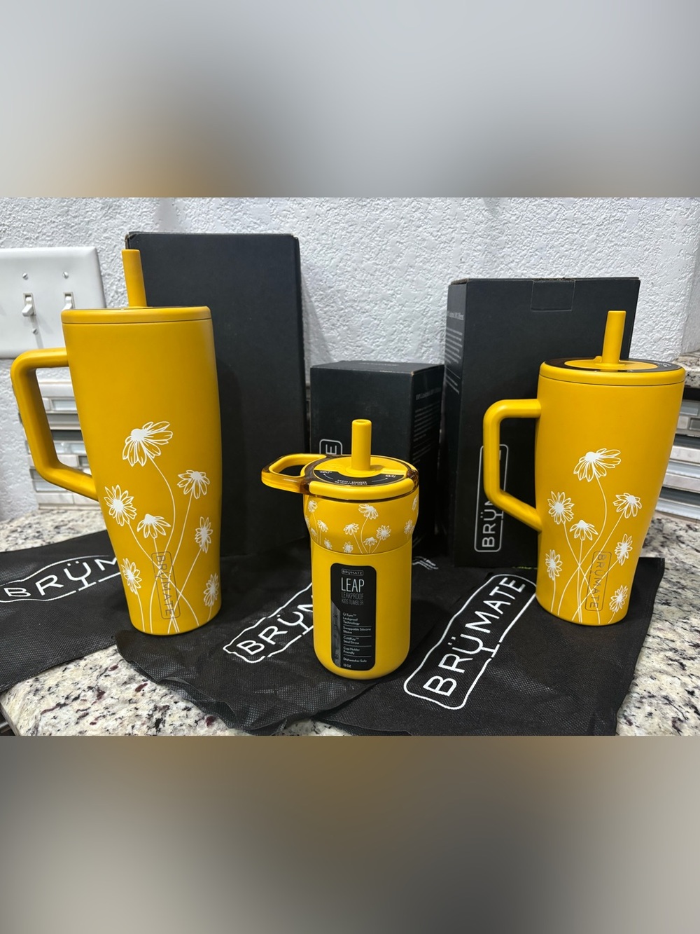 Brumate Sundaisy Set Era 40oz Era 30 Oz Leap 12 Oz Limited Edition BRAND NEW